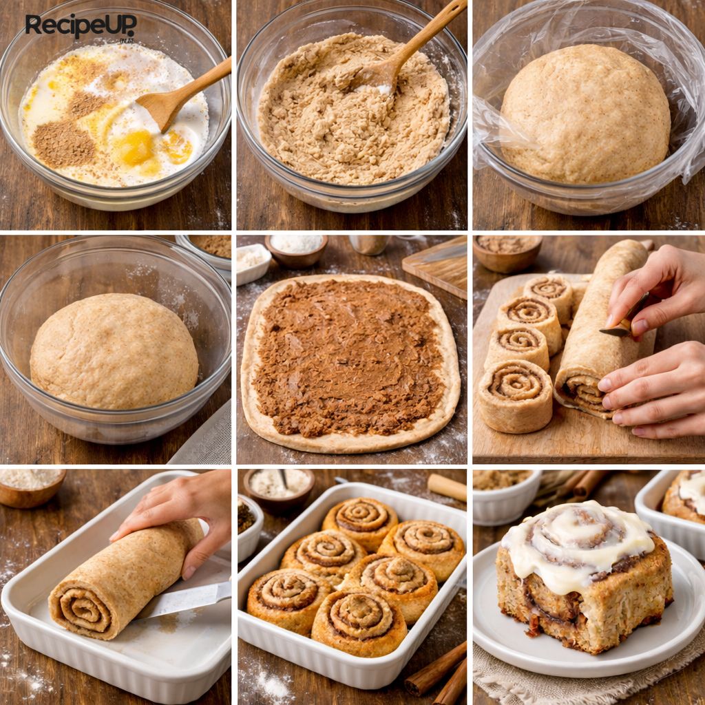 Whole wheat flour cinnamon rolls